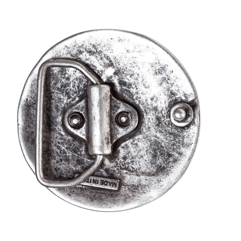 BRUST-Schild, 4cm, silberfarbene, keltische Zierschließe, Schnal