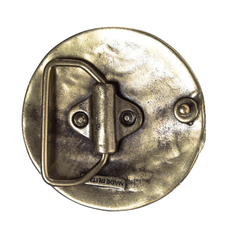 BRUST-Schild, 4cm, messingfarbene, keltische Zierschließe, Schna