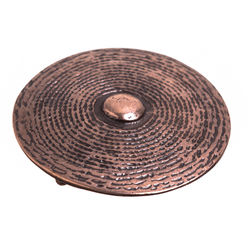 BRUST-Schild, 4cm, kupferfarbene, keltische Zierschließe, Schnal