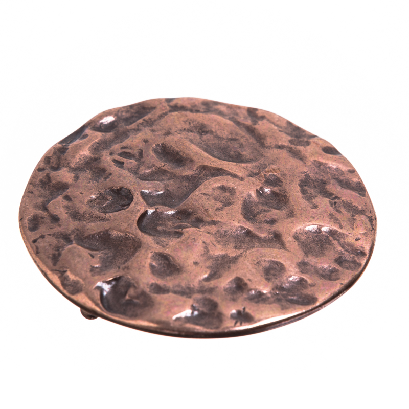 HAMMERSCHLAG, 4cm, kupferfarbene früh-keltische Schließe, Schnal