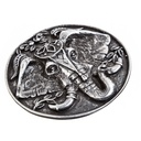 SULIMAN, 4cm, silberfarbene Schließe, Schnalle