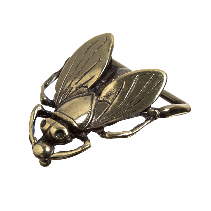 PUCK, 4cm, silberne Fantasy-Schließe Fliege, Schnalle