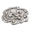 Roi, Lilien-Schließe 4cm, silberfarben, Schnalle