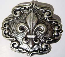 Roi, Lilien-Schließe 4cm, silberfarben, Schnalle