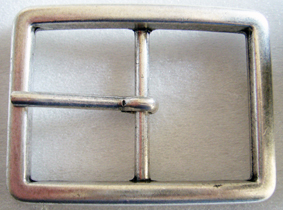 Fibbie, 3,5cm, silberfarbene Gürtelschließe, Schnalle