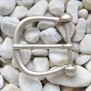 RASUL, Dorn-Halbschließe, leicht, 3cm, silberfarben, Schnalle