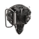 Wolfskopf, 4cm, kupferfarbene Schließe, Schnalle