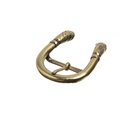 Doppel-Schlange, Dorn-Halbschließe, 3cm, messingfarben, Mittelal