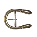 Doppel-Schlange, Dorn-Halbschließe, 3cm, messingfarben, Mittelal