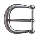 Jori, 4cm, eisenfarbene Mittelalter-Schließe, Schnalle