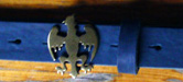 GREIF, 3cm, silberfarbene Koppel-Schließe, Schnalle