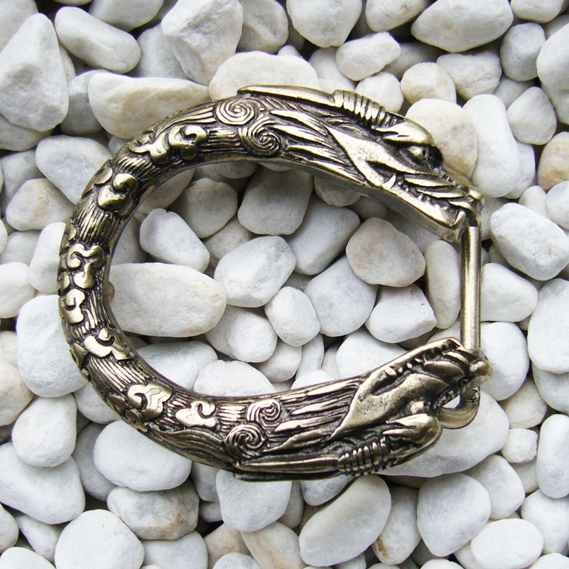 HYDRA, 4cm, messingfarbene Schließe,,Schnalle Schlangen