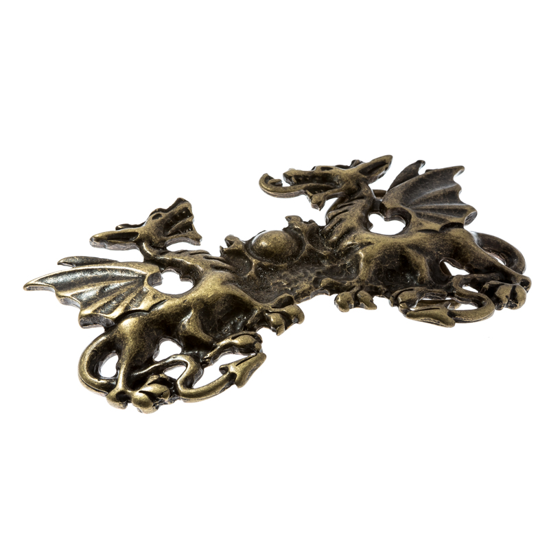 Dragonball, FAFNIR & GOCH, 4cm, altmessingfarbene Fantasy-Drache