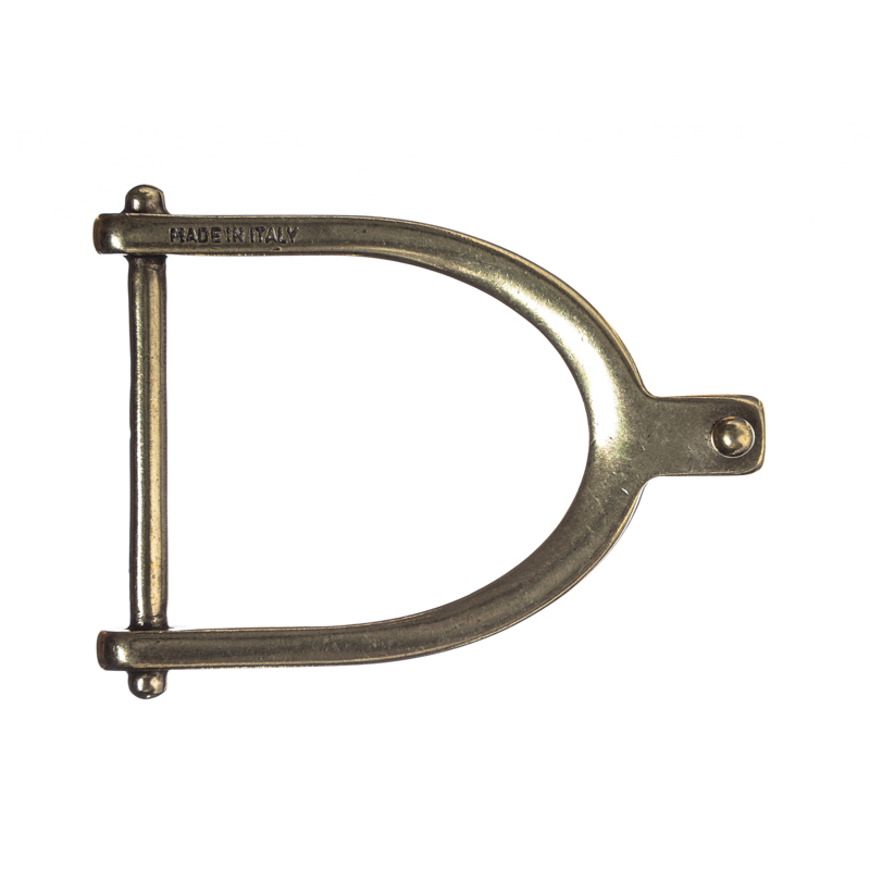 Sporn, 4cm, messingfarbene Gürtelschließe, Schnalle