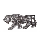 Tiger, 4cm, silberfarbene Schließe, Schnalle