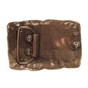 Dundee, 4cm, messingfarbene Schließe, Kroko-Optik, Schnalle