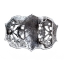 VOODOO-Skull, 4cm,silberfarbene Gürtelschließe, Schnalle