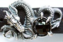ONYX, exclusive, handgefertigte Drachen-Schließe aus Bronze, Sch