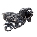 ONYX, exclusive, handgefertigte Drachen-Schließe aus Bronze, Sch