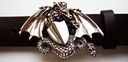 GRANAT, exclusive, handgefertigte Drachen-Schließe aus Bronze, S