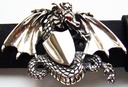 GRANAT, exclusive, handgefertigte Drachen-Schließe aus Bronze, S