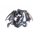 GRANAT, exclusive, handgefertigte Drachen-Schließe aus Bronze, S