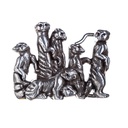 Erdmännchen, 4cm,silberfarbene Gürtelschließe, Schnalle
