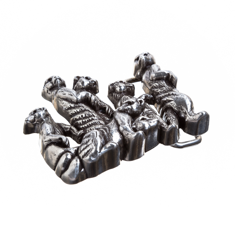 Erdmännchen, 4cm,silberfarbene Gürtelschließe, Schnalle