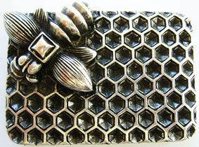 Honey, 4cm, silberne Schließe, Schnalle