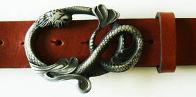 LEVIATHAN, 4cm,Gürtelschließe,, Schnalle WASSERDRACHE, zinnfarbe
