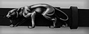 Guenhwyvar, 4cm, Schließe schwarzer Panther, Schnalle