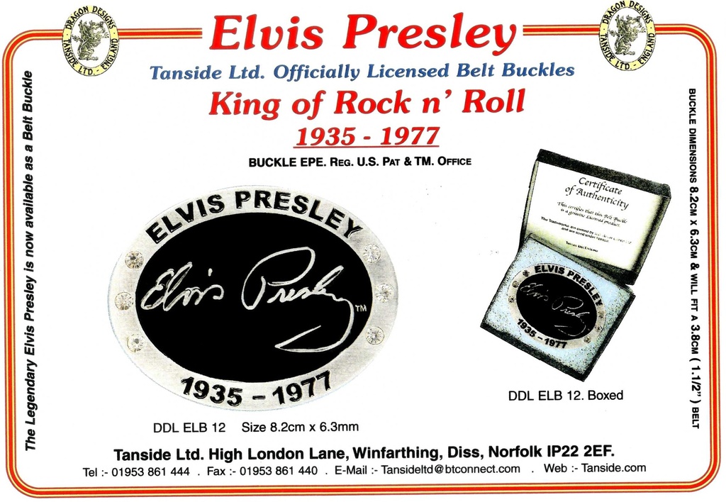 Elvis buckle, 4cm,, Schnalle
