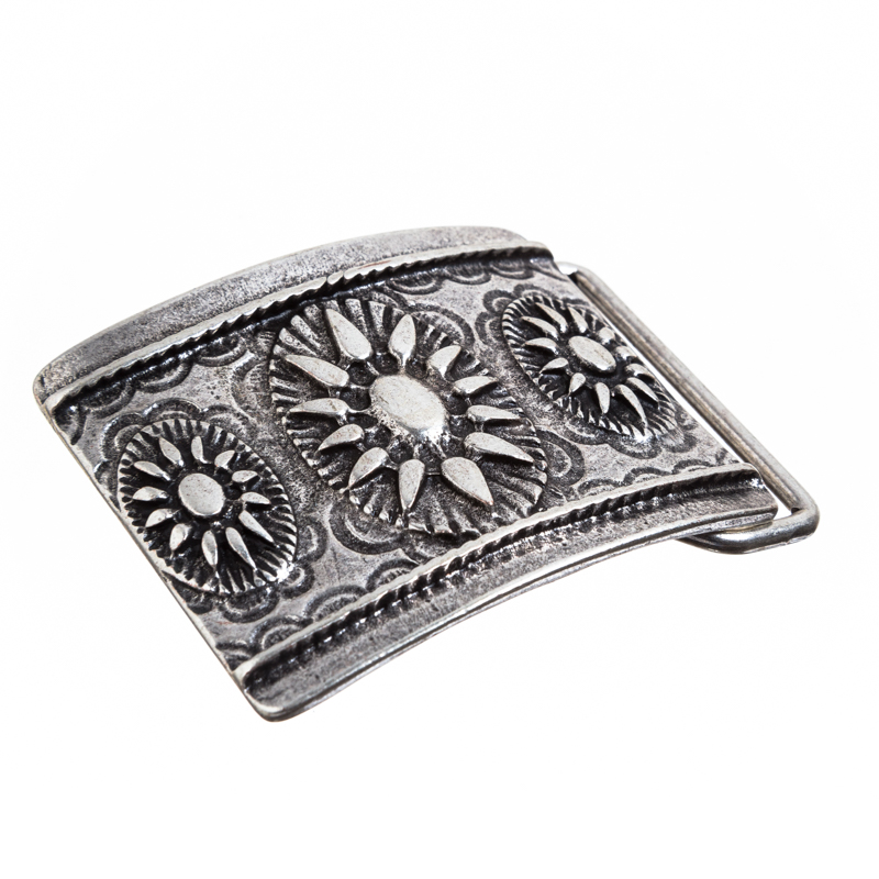 RESI, florale Gürtelschließe, Schnalle für 4 - 4,5cm Riemen, Tra