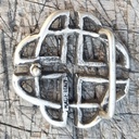 keltischer Quartär-Knoten, 4cm, silberfarbene Mittelalter-Schlie