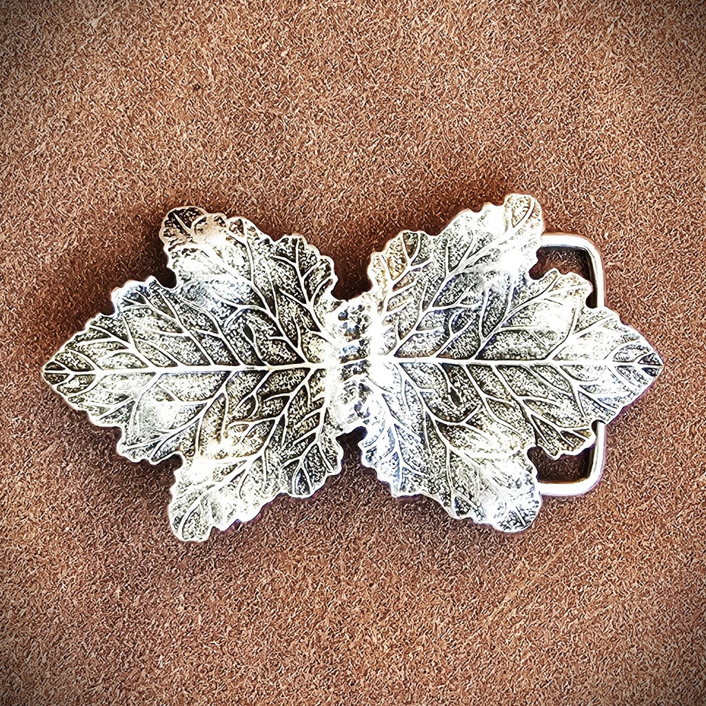 JORDI, Gürtelschließe Weinblatt, Fb:silber, für 4cm-Riemen,Fee,E