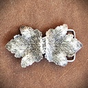 JORDI, Gürtelschließe Weinblatt, Fb:silber, für 4cm-Riemen,Fee,E