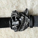 FENRIS,WOLFSRACHEN,Gürtelschließe,Schnalle,für 4cm Riemen,Fb:eis