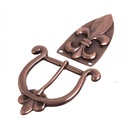PORTOS-SET, 3cm, kupferfarbene Lilien-Schließe mit Gürtelspitze,