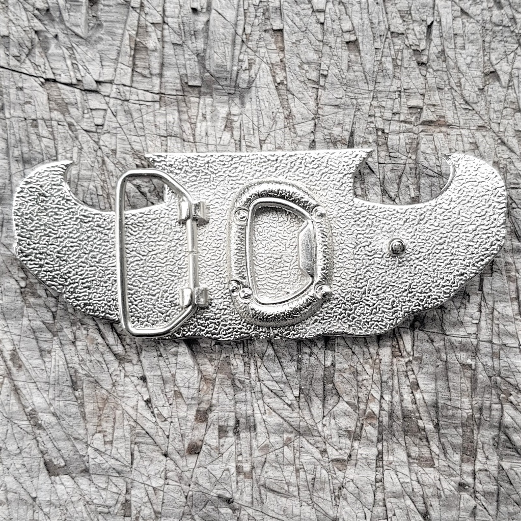 CADDY-BO, 4cm Schließe, Schnalle, silber/schwarz, Flaschenöffner