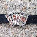 ROYAL FLUSH, 4cm Poker-Schließe, Schnalle, emailliert, Cosplay