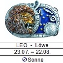 Sternzeichen Löwe - Leo, 4cm Schließe, Schnalle