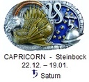 Sternzeichen Steinbock - Capricorn, 4cm Schließe, Schnalle