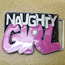 Naughty Girl, 4cm Gürtelschließe, Schnalle