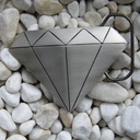 Diamond, 4cm Zinn-Gürtelschließe, Schnalle