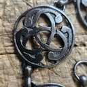 TRISKEL,Y-Kettengürtel, Fb:schwarzeisen, Mittelalter, Larp, Kelt