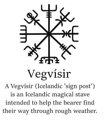 Schlüsselanhänger  VEGVISIR natur/silberfarben