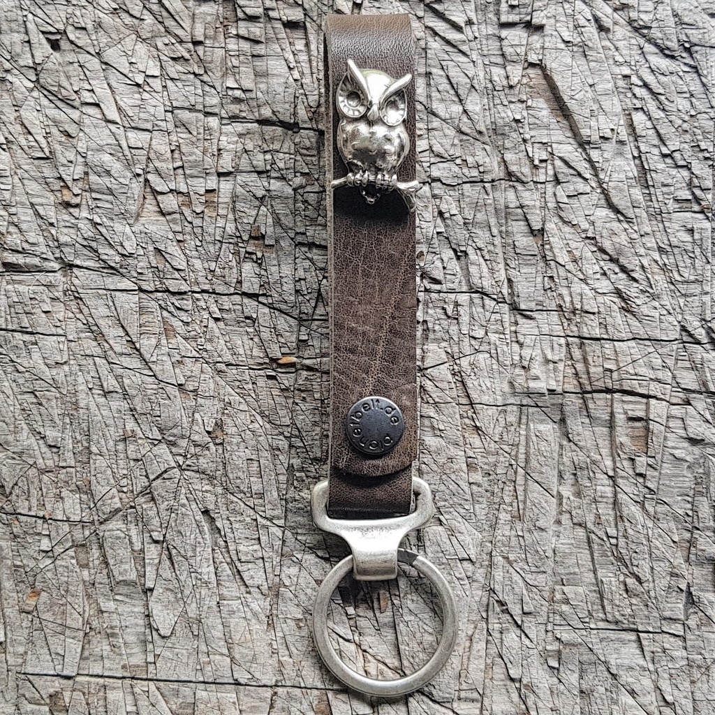 Schlüsselanhänger SLING, Eule, silber