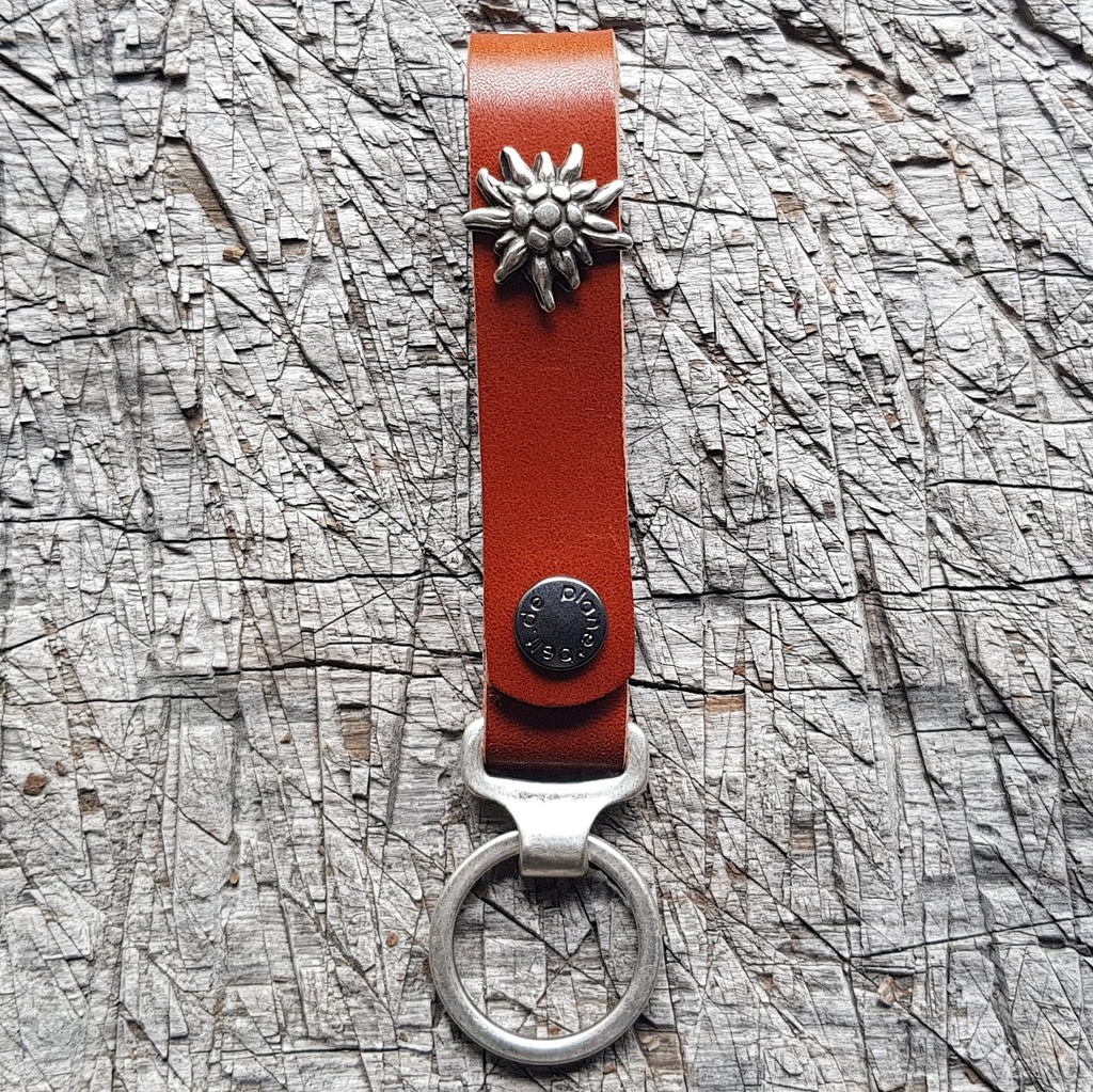 Schlüsselanhänger SLING, Edelweiß, messing