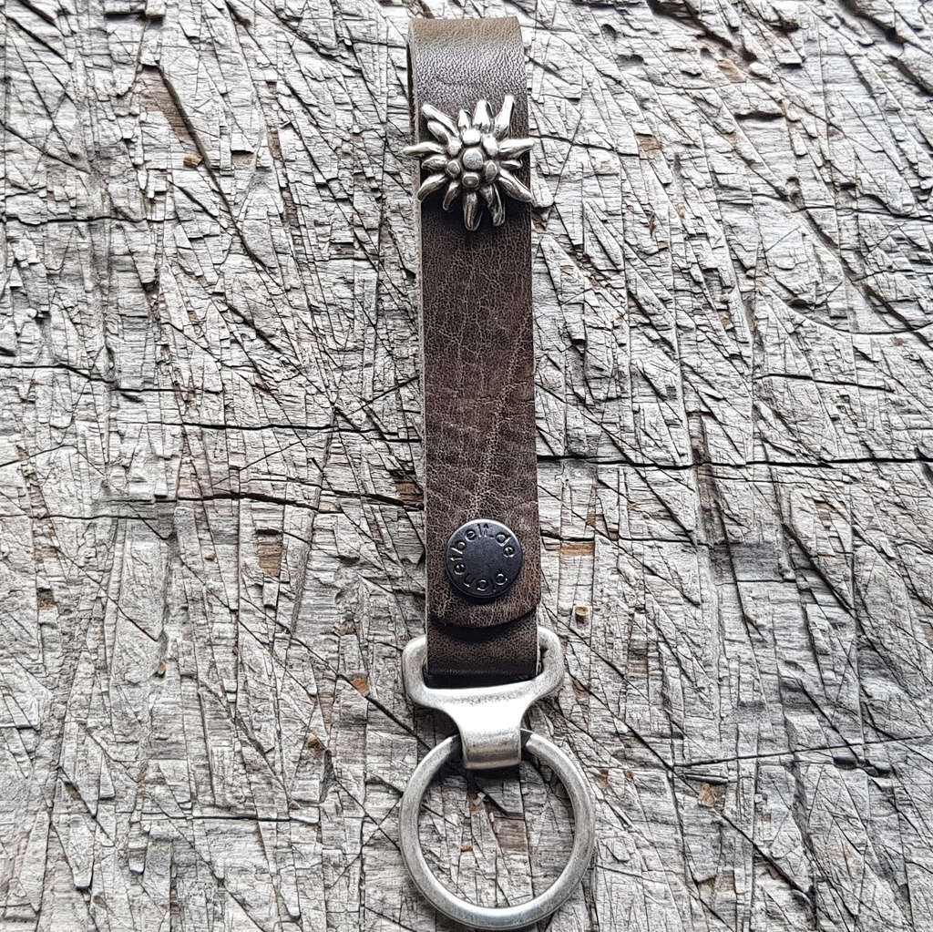 Schlüsselanhänger SLING, Edelweiß, messing