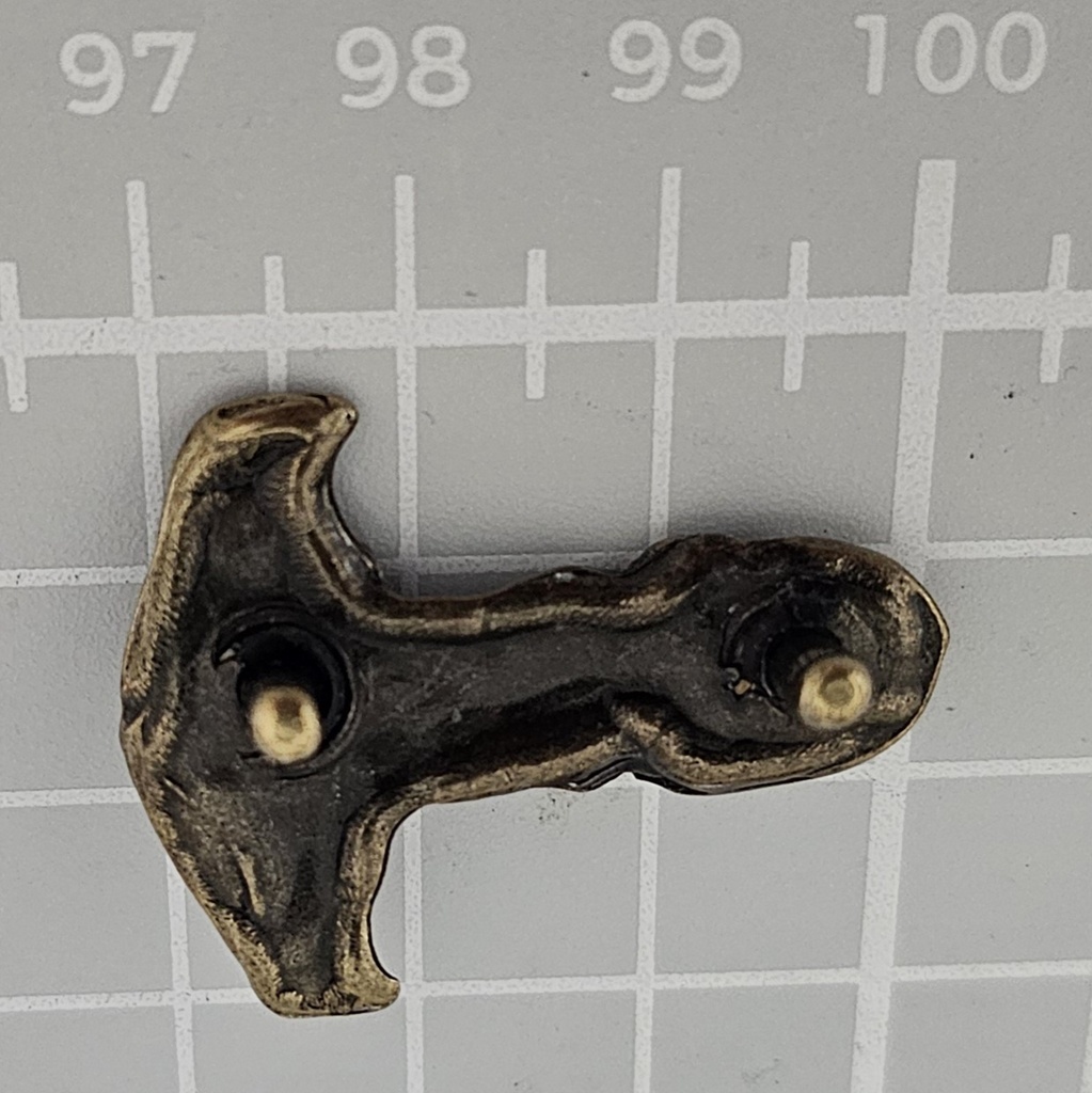 WIKINGERHELM-HAMMER,Fb:altmessing,Thor,Mjölnir,Mittelalter